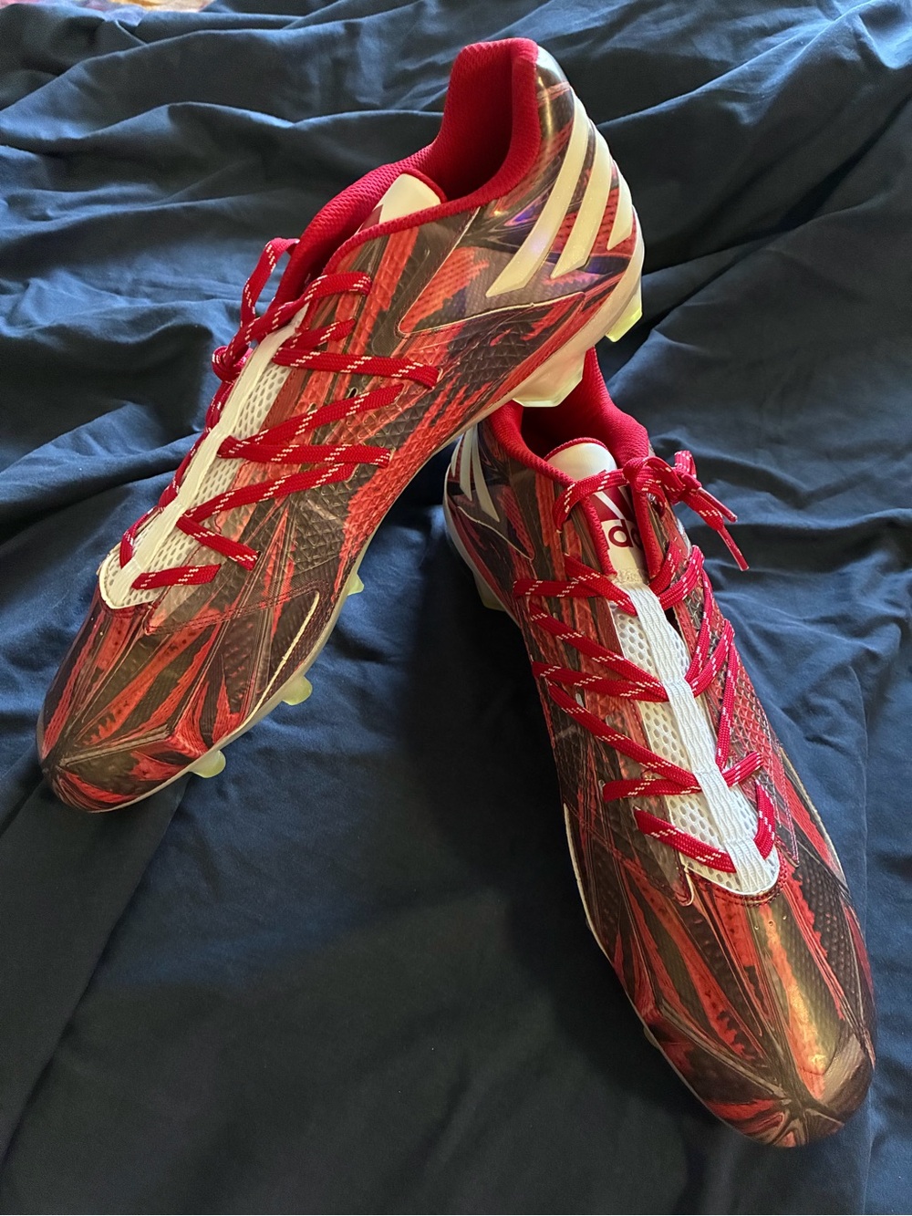 adidas AdiZero 5 Star 5.0 x Kevlar Red and White Men's Athletic Cleats